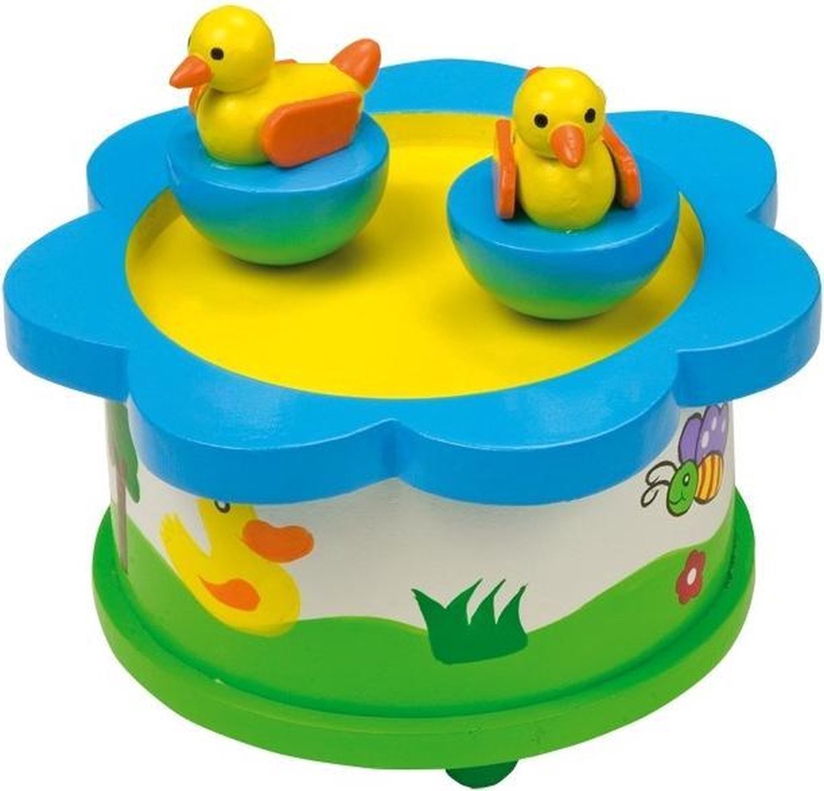 Box de musique en bois petit pied