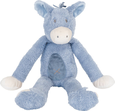 Happy horse âne denzell peluche 40cm - bleu - peluche bébé