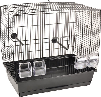 Cage à oiseaux Flamingo Selma 2 noir - noir - 55,5 x 34 x 51,5 cm