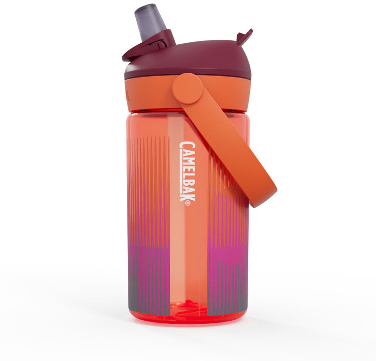 Camelbak Thrive Flip Straw Gourde Enfants - 400 ml - avec Paille - Bouteille d'eau - Orange (Misty Mountain)