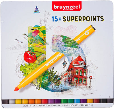 Bruynzeel Felt -Tip stylos Superpunt, 15e.