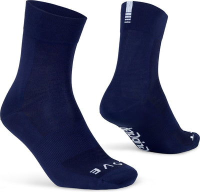 Gripgrab - chaussettes de cyclisme d'été légères SL performance 1 paire de chaussettes de cyclisme coolmax coupe régulière - bleu marine - unisexe - taille xs (35-38)
