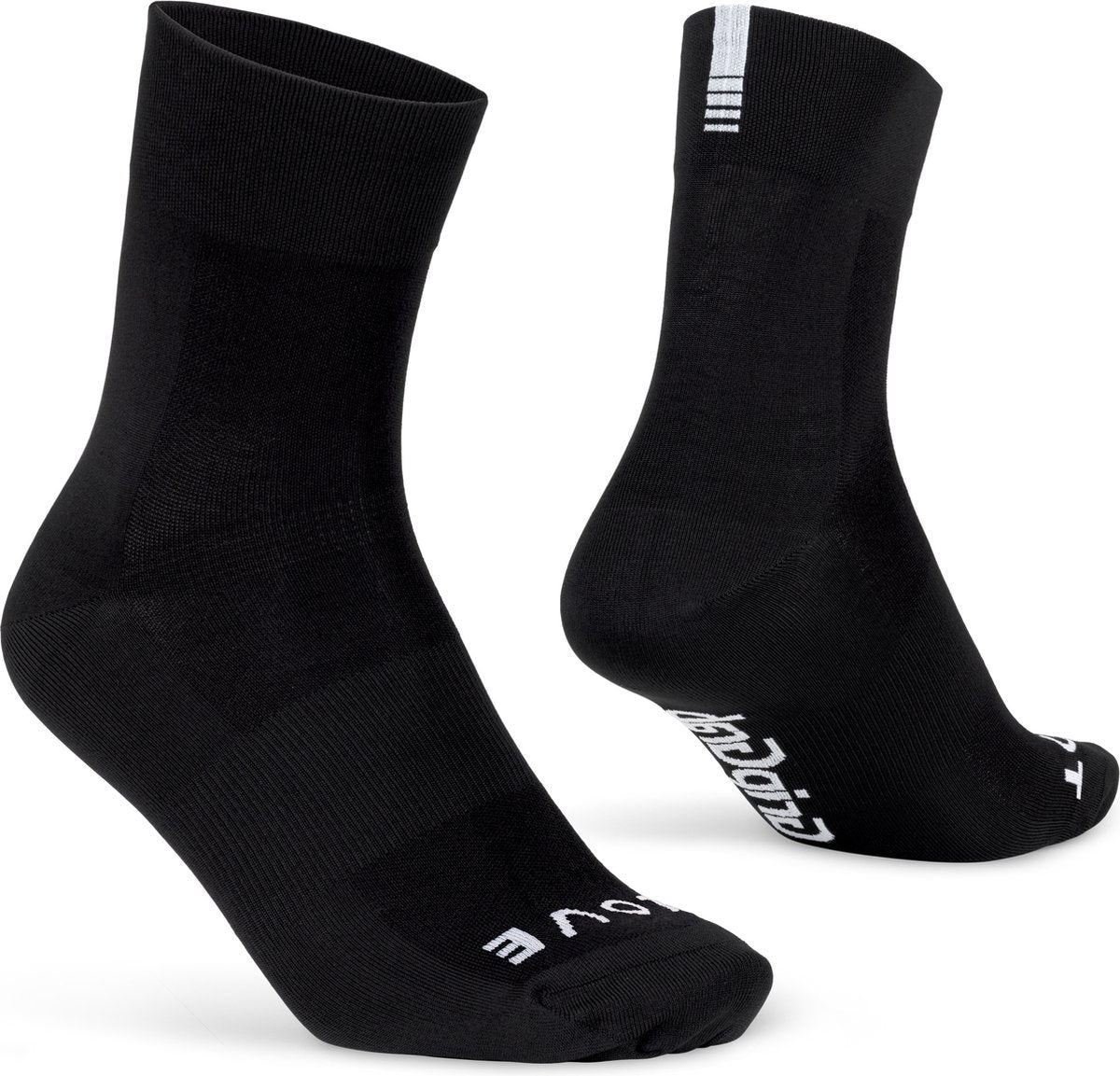 Gripgrab - chaussettes de cyclisme d'été légères SL performance 1 paire de chaussettes de cyclisme coolmax coupe régulière - noir - unisexe - taille L (44-47)
