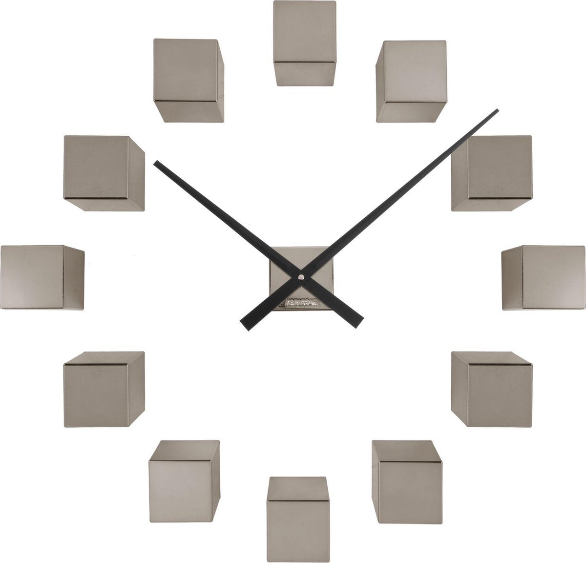 Karlsson horloge murale diy cubique métallique - gris - 40x5,5x40cm - horloge murale scandinave