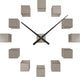 Karlsson horloge murale diy cubique métallique - gris - 40x5,5x40cm - horloge murale scandinave