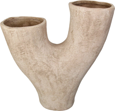 Vase collection Hd terre cuite ivoire 31x11,5x34cm