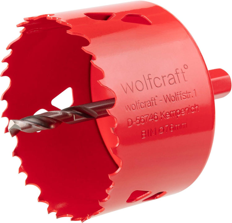 Wolfcraft - scie cloche 76 mm - foret bim 76 mm - scie cloche - 5494000