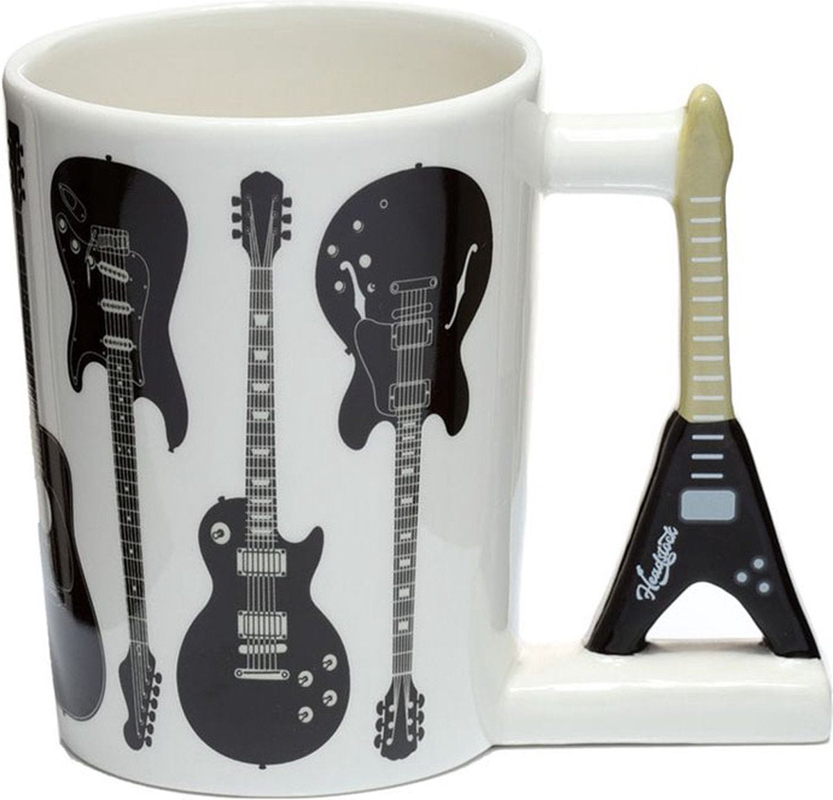 Guitare rock de la tête - Tasse en céramique de poignée formée