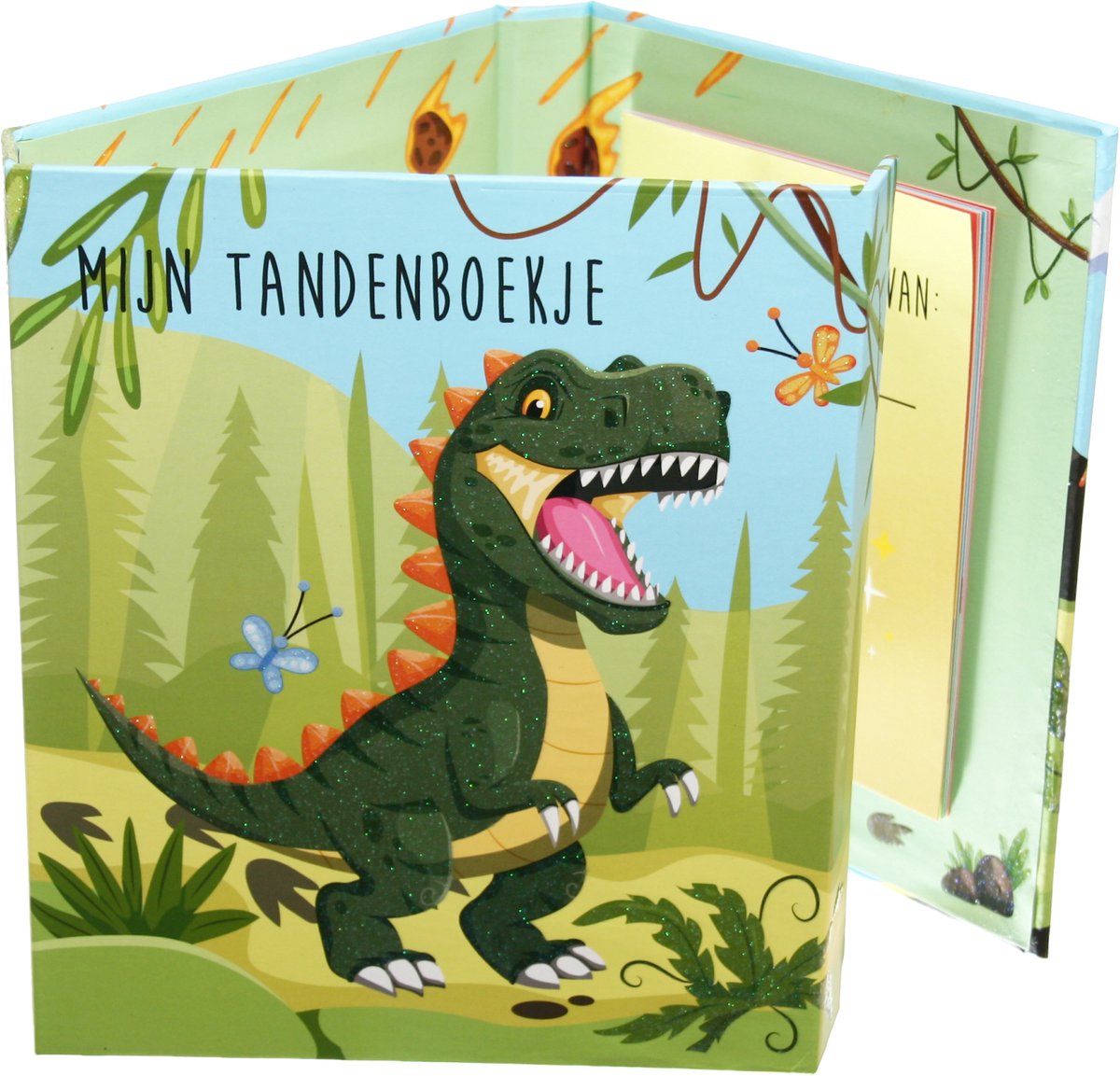 Toothwonders - livre de dents de dinosaure - porte-dents pratique avec fermeture magnétique