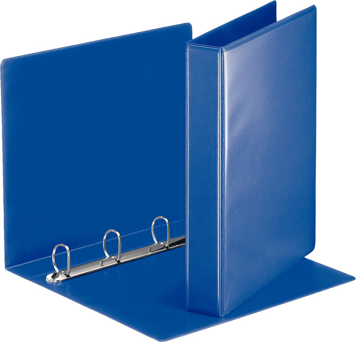 Classeur à anneaux panoramique Esselte essentials a4 - 23 anneaux - largeur de dos 44 mm - bleu