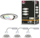 Paulmann Lampe encastrable LED Smart Home Zigbee 3.0 Nova Plus Coin Basic Set Pivotant Rond 84mm 50° Coin 3x5,2W 3x400lm 230V Dimmable RGBW+ Acier Brossé