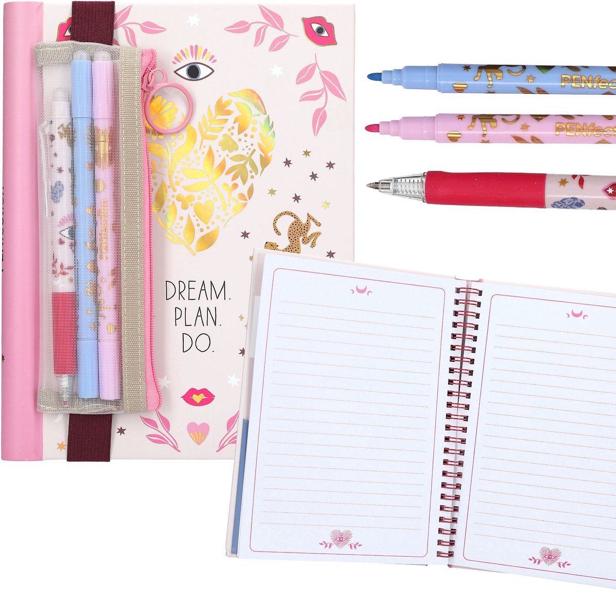 Depesche - carnet de penfection avec stylo et feutres