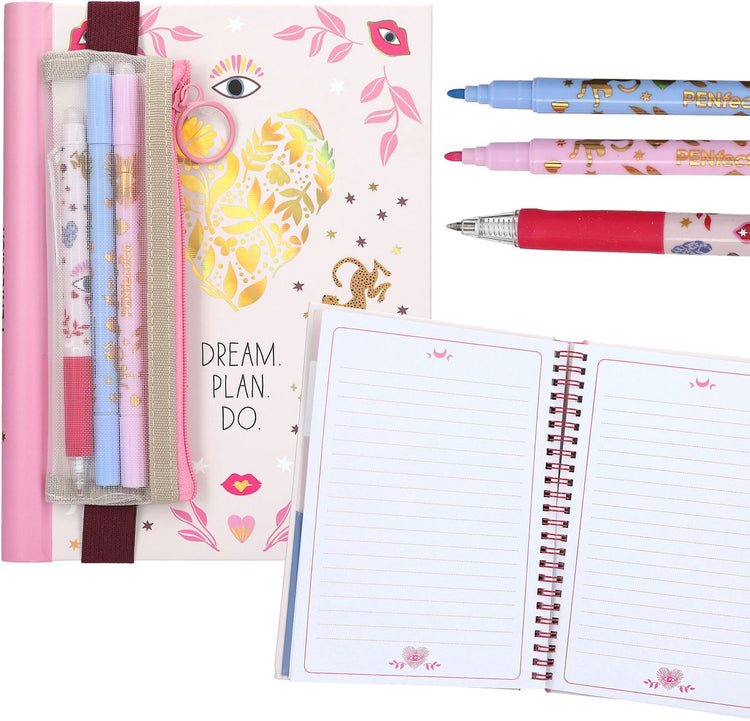 Depesche - carnet de penfection avec stylo et feutres