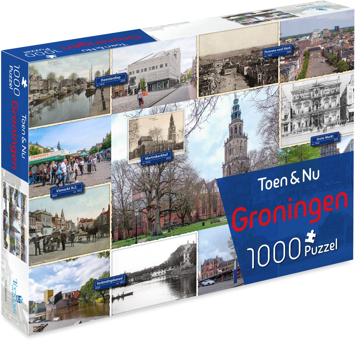 Puzzle Tucker's Fun Factory Then Now - Groningen (par le photographe Robert Mulder) - 1000 pièces - puzzles