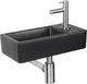 Ensemble fontaine Differnz Hator - 9x37,5x18,5cm - rectangle - 1 trou pour robinetterie - noir