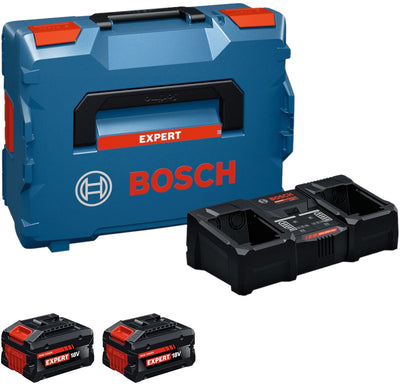 Bosch bleu 18v 8.0ah batterie de démarrage ensemble exba18v-80 2-320 | 2x exba18v-80 + chargeur exal18v2-320 - 1600a0373x