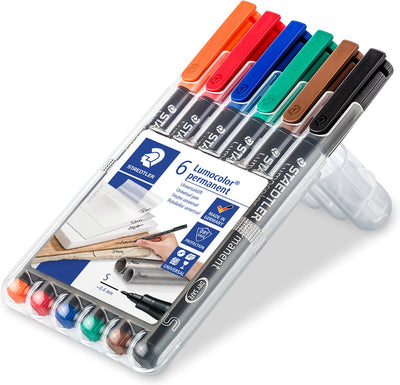 Staedtler lumocolor s permanent - boîte 6 pcs