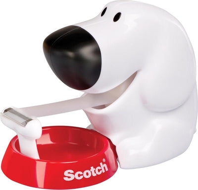Dévidoir de scotch ® design chien + 1 rouleau ® magic™ tape 19 mm x 7,5 m