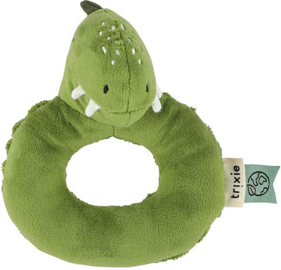 Hochet Trixie – m. dino – peluche bébé avec son froissé – jouets sensoriels – à partir de 3 mois