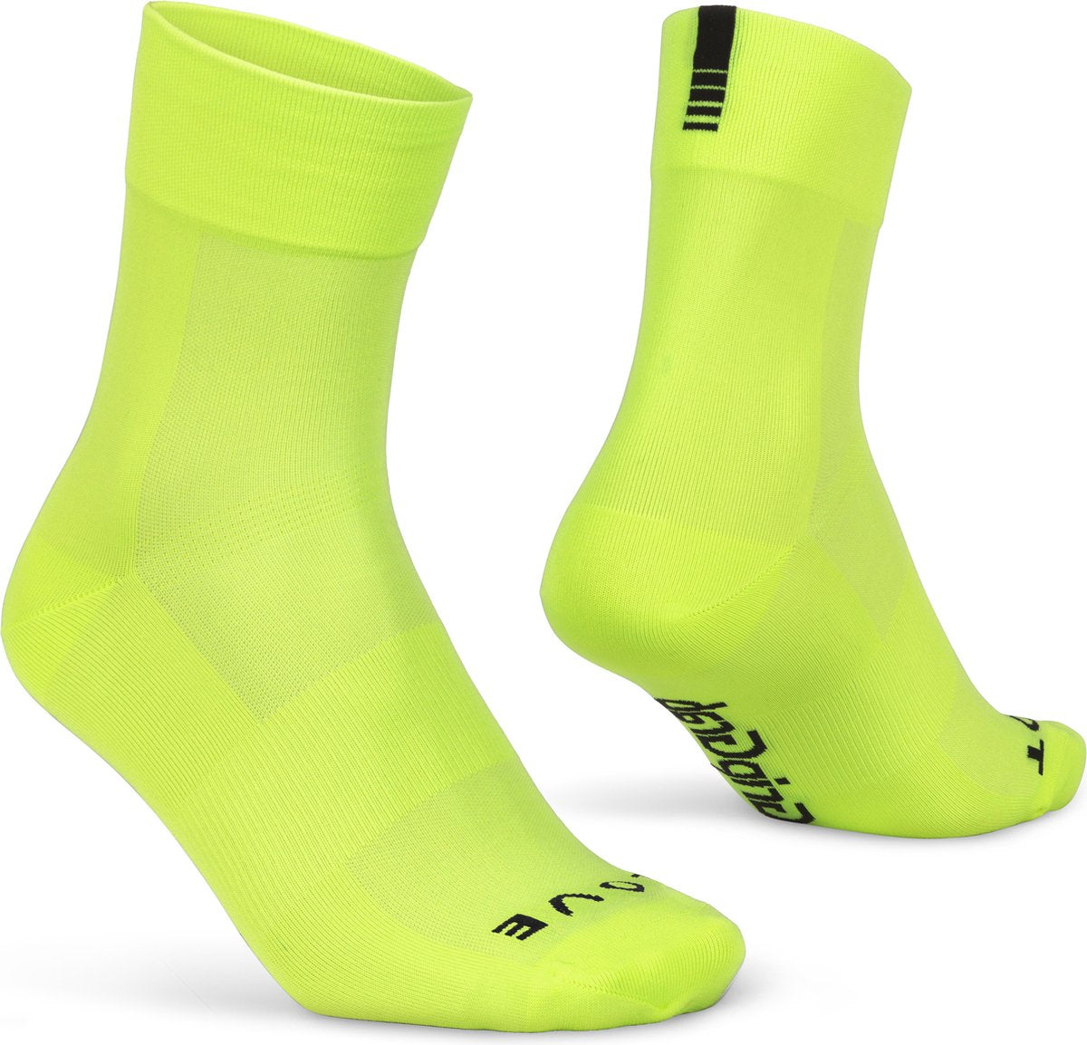 Gripgrab - chaussettes de cyclisme d'été légères SL performance 1 paire de chaussettes de cyclisme coolmax coupe régulière - jaune haute visibilité - unisexe - taille s (38-41)