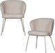 Chaises de salle à manger Woood admet - polyester - galet - lot de 2