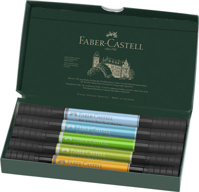 Stylo à dessin Faber-castell - stylo d'artiste Pitt - marqueur duo - animaux - 5 pièces - fc-162008