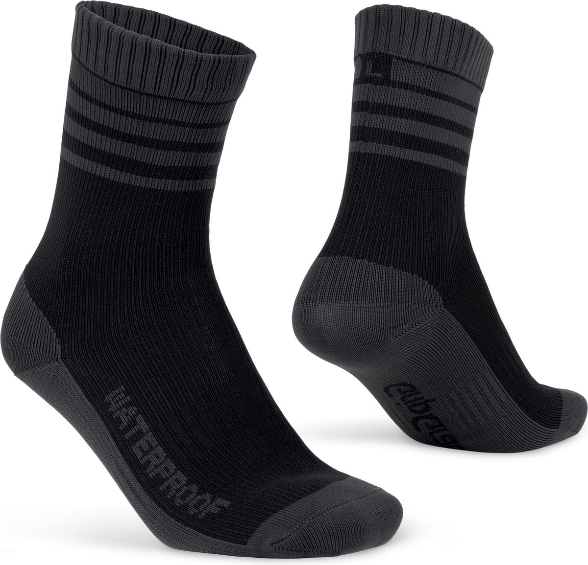 Gripgrab - chaussettes de cyclisme d'hiver imperméables doublées de laine mérinos - noir - unisexe - taille XL