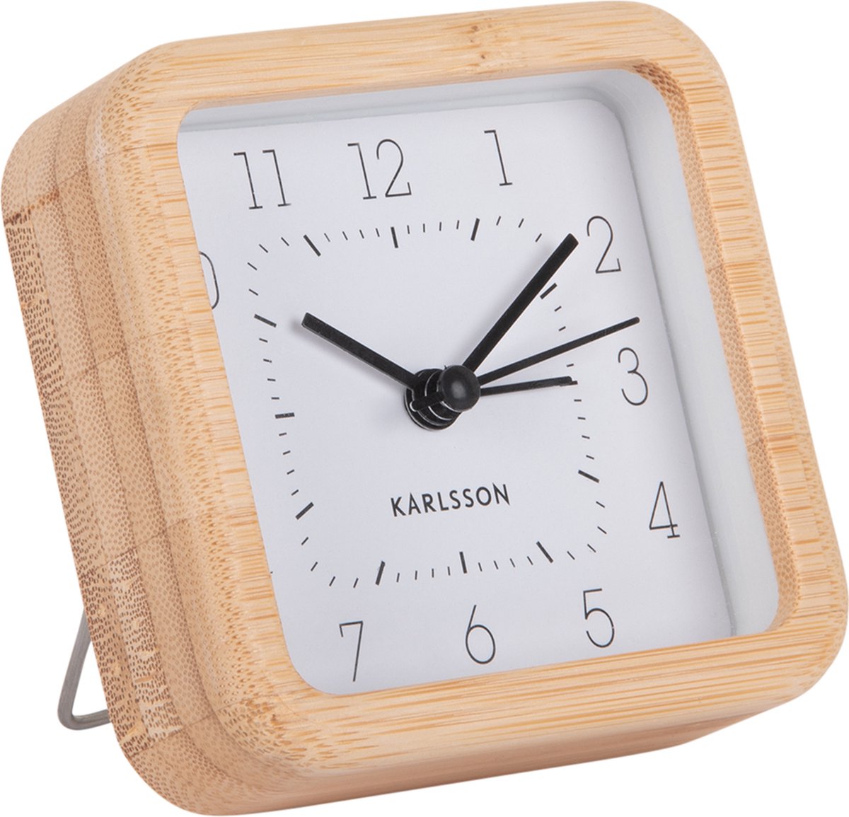 Karlsson - réveil carré soigné - blanc