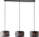 Brilliant Tyas - lampe suspendue - e27 max 3x60w - or noir