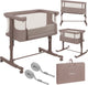 Cododo Lionelo Aurora 3en1 - lit bébé jusqu'à 9 kg - lit de croissance - 4 roues avec freins - lit de camping - hauteur réglable - maille respirante - avec sac de transport pour matelas - housse amovible