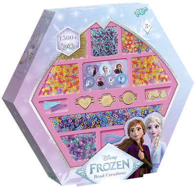 Totum Disney ensemble de perles la Reine des neiges 1500 pièces - 5 bracelets et fabrication de bijoux - artisanat jouets créatifs filles à partir de 3 ans bracelets d'amitié conseil cadeau