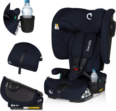 Siège auto Lionelo Nelly i-size - pliable - 76-150 cm - top tether isofix - dossier 4 positions - protection latérale sips - portable compact - appui-tête 15 positions - insert de coussin de jambe réducteur - porte-gobelet - ece r129 03 - groupe 0+