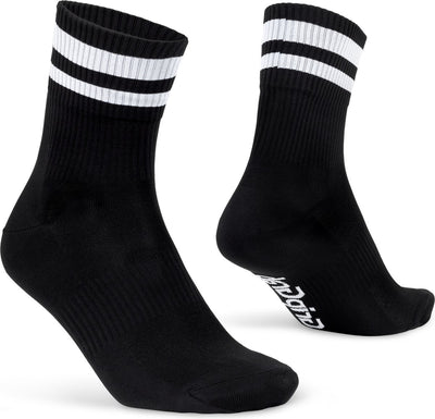 Gripgrab - chaussettes de cyclisme d'été originales à rayures chaussettes de cyclisme rétro à rayures coolmax - unisexe - noir - taille s (38-41)