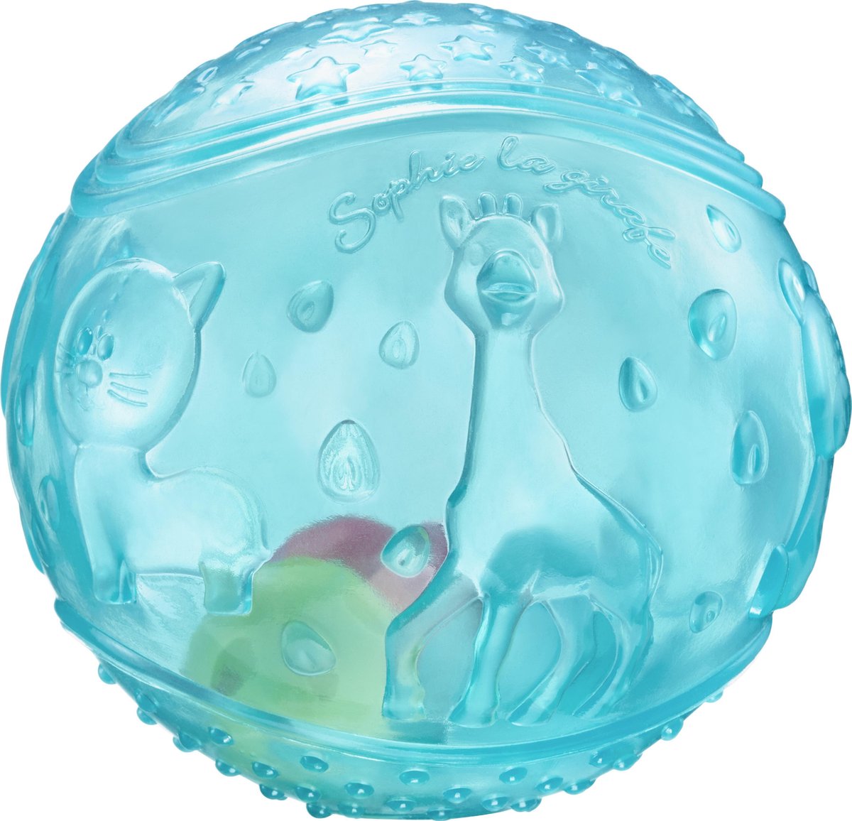Balle sensorielle Sophie la girafe - balle de jeu - balle jouet - jouets bébé - à partir de 3 mois - ø12 cm - bleu