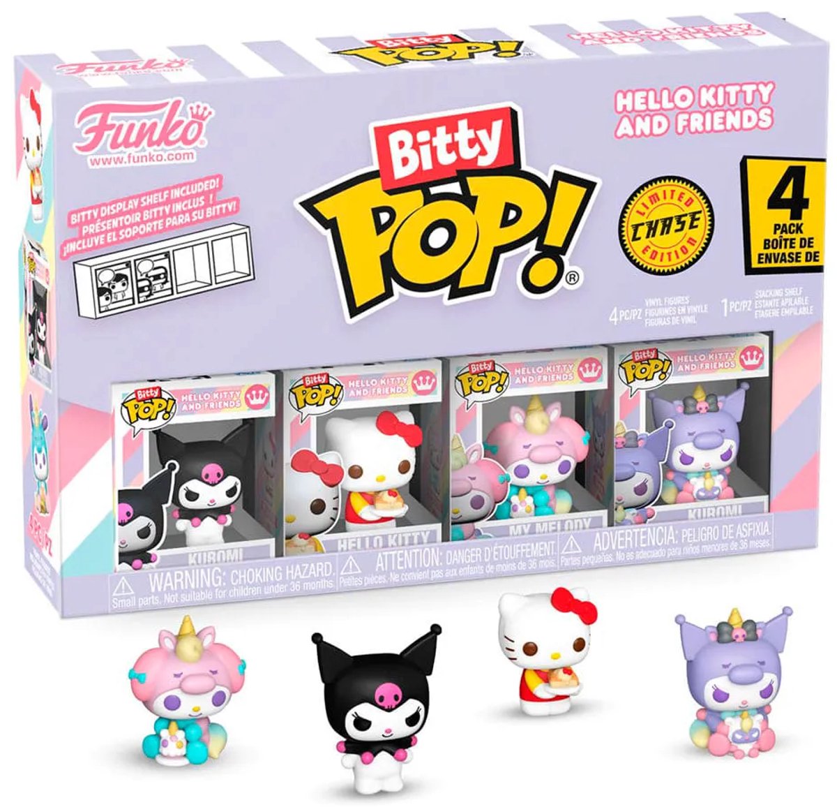 Funko Bitty Pop ! - bonjour kitty et amis - kuromi bonjour kitty ma mélodie poursuite aléatoire
