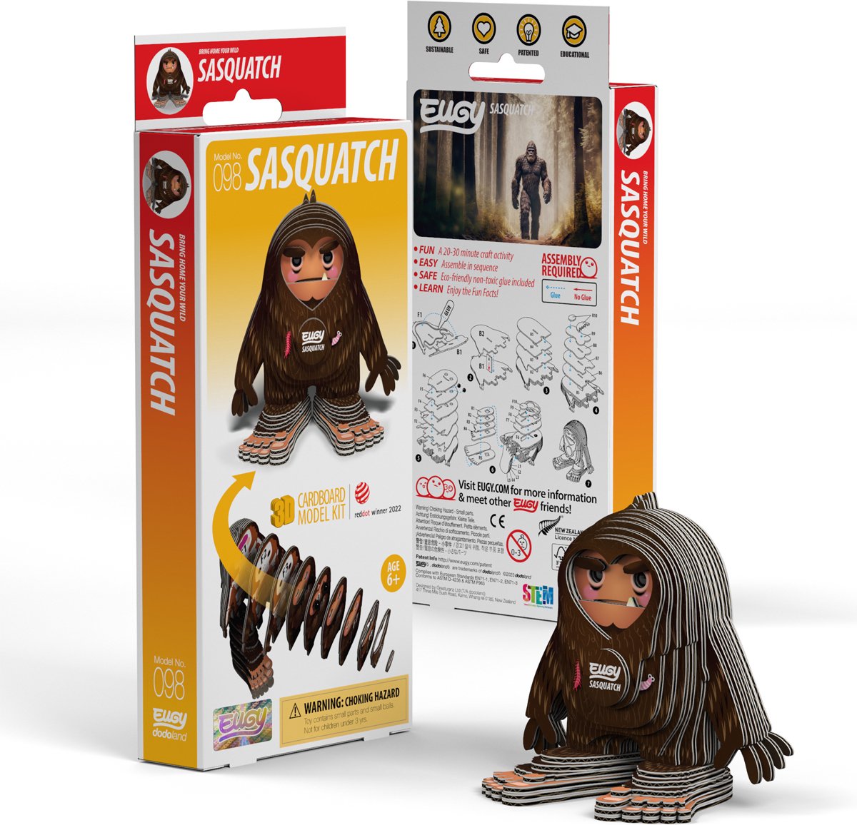 Puzzle 3D Eugy - bigfoot - figurines fantastiques - durable - collectionnez-les tous - 6 ans