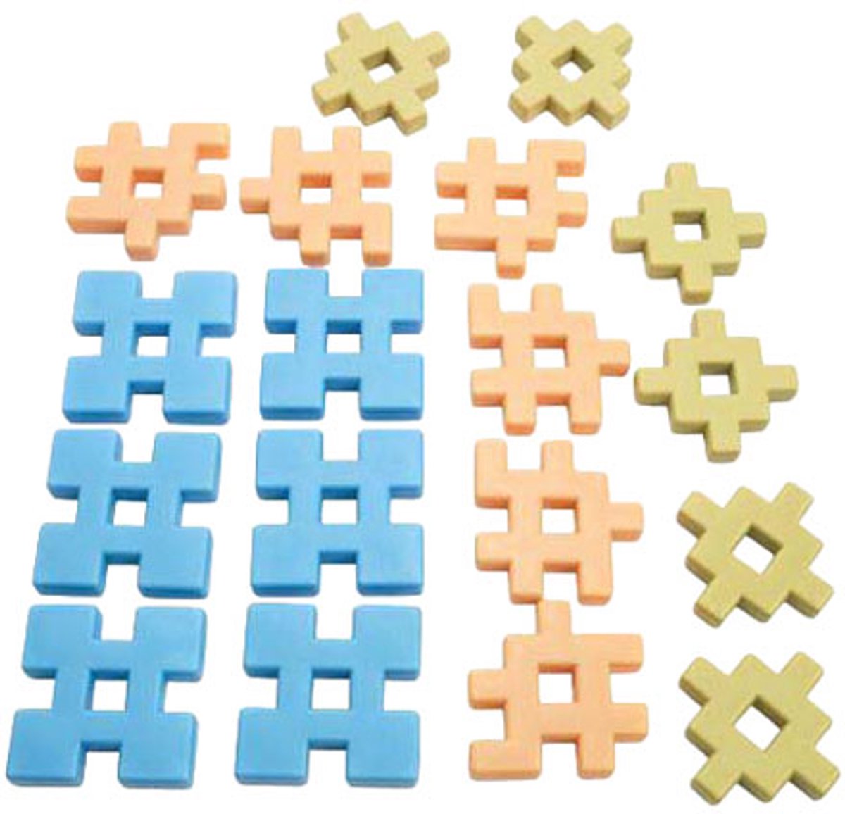 Blocs de gaufres colorés - 21 pcs