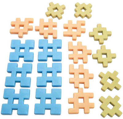 Blocs de gaufres colorés - 21 pcs
