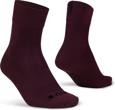 Gripgrab - chaussettes de cyclisme d'été légères SL performance 1 paire de chaussettes de cyclisme coolmax coupe régulière - rouge foncé - unisexe - taille L (44-47)