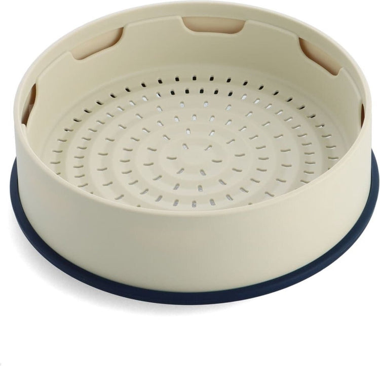 Greenpan steamy 24cm - silicone - panier vapeur - crème