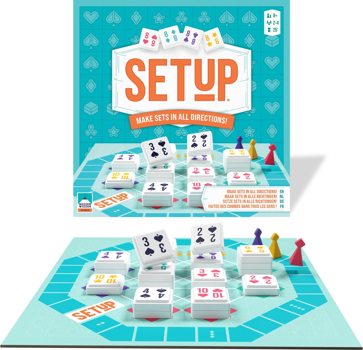 Asmodee setup - jeu de société stratégique passionnant plein de tactiques bluffantes - jeu de société pour 2 à 4 joueurs - à partir de 8 ans