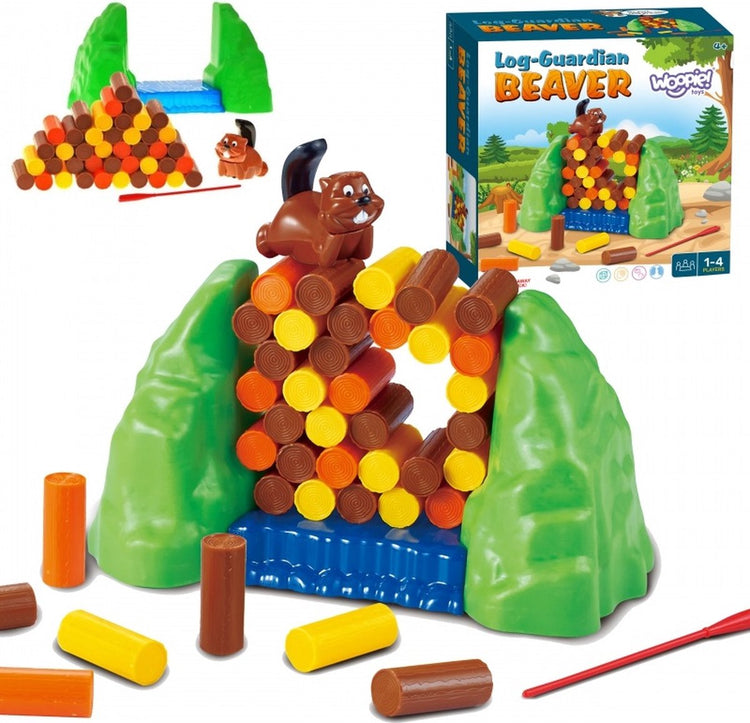 Jeu de barrage de castor tombant Woopie - jeu d'arcade - jeu familial - jeu d'adresse - 46 parties