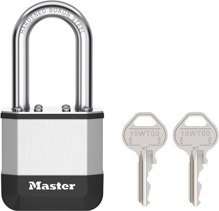 Masterlock Elite - Cadenas - 45 mm - Anse longue - Résistant aux intempéries - Anti-effraction - Serrure extérieure - Avec 2 clés