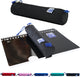 Trousse à crayons Oxford - noire avec élastique - trousse à stylos ronde 22cm - trousse à crayons garçons - trousse à crayons filles