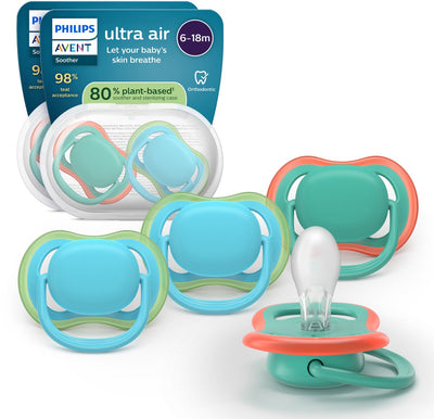 Philips avent ultra air – sucette respirante et légère (6-18 mois) – 4 pièces - scf087 24