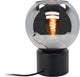 Lampe de table Eglo centara - e27 - ø 16,5 cm - verre fumé noir