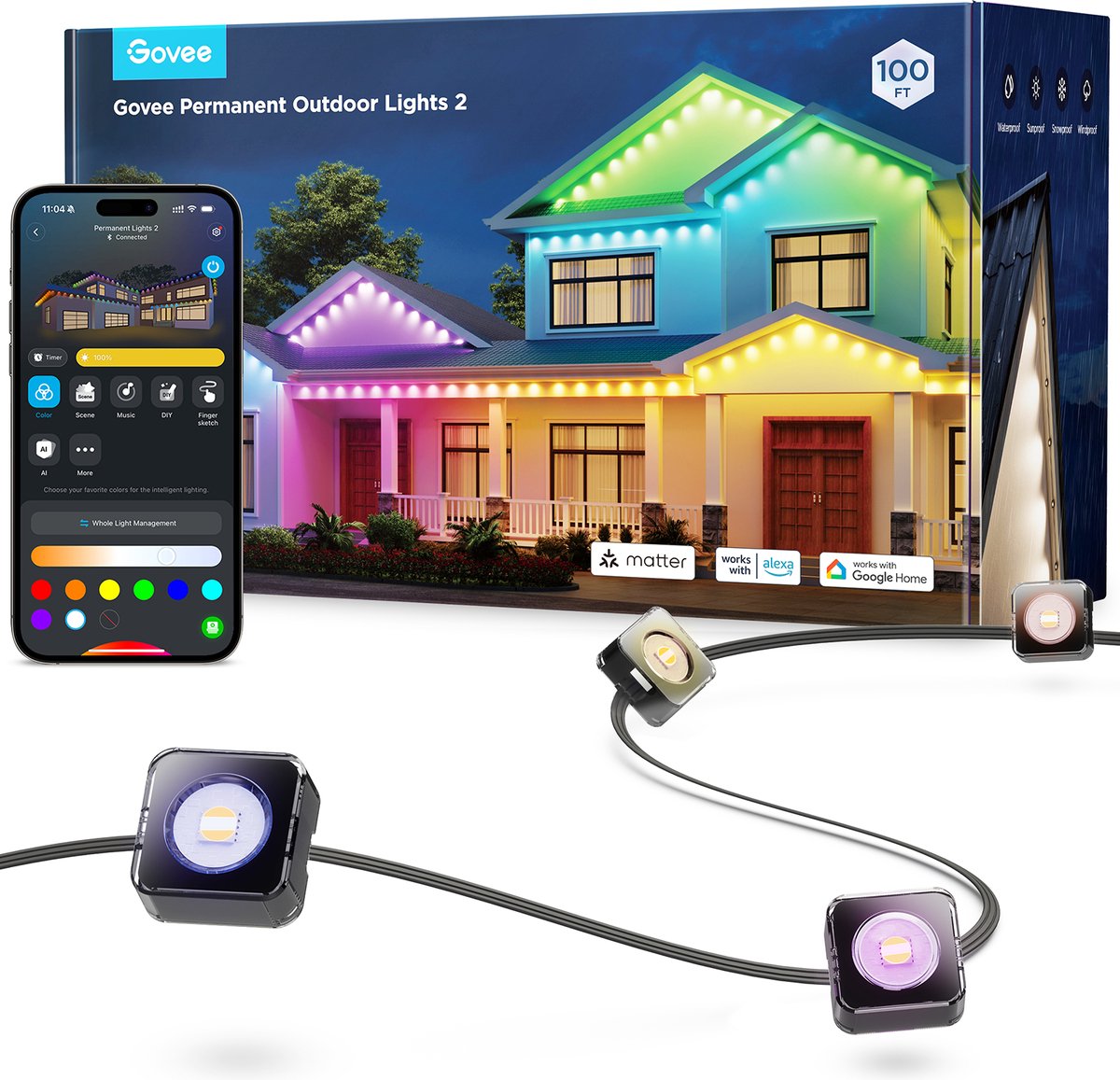 Lumières extérieures permanentes de Govee 2 (30 m)