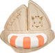 Bateau de bain so'pure Sophie la girafe - jouets de bain - jouets bébé - à partir de 0 mois - bois d'hévéa 100% naturel - ok-biosourcé - 11,5x11x8 cm