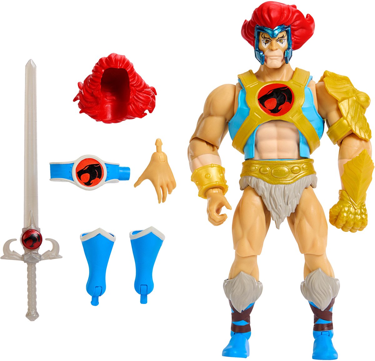 Mattel figurine articulée les maîtres de l'univers x Thundercats lion-o figurine articulée 14 cm