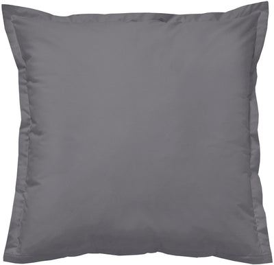 Taie d'oreiller Cendrillon dimanche - lot de 2 taies d'oreiller - 100% coton-satin - avec fermeture éclair - 80x80 cm - anthracite